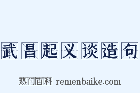 武昌起义谈造句是什么意思的图片